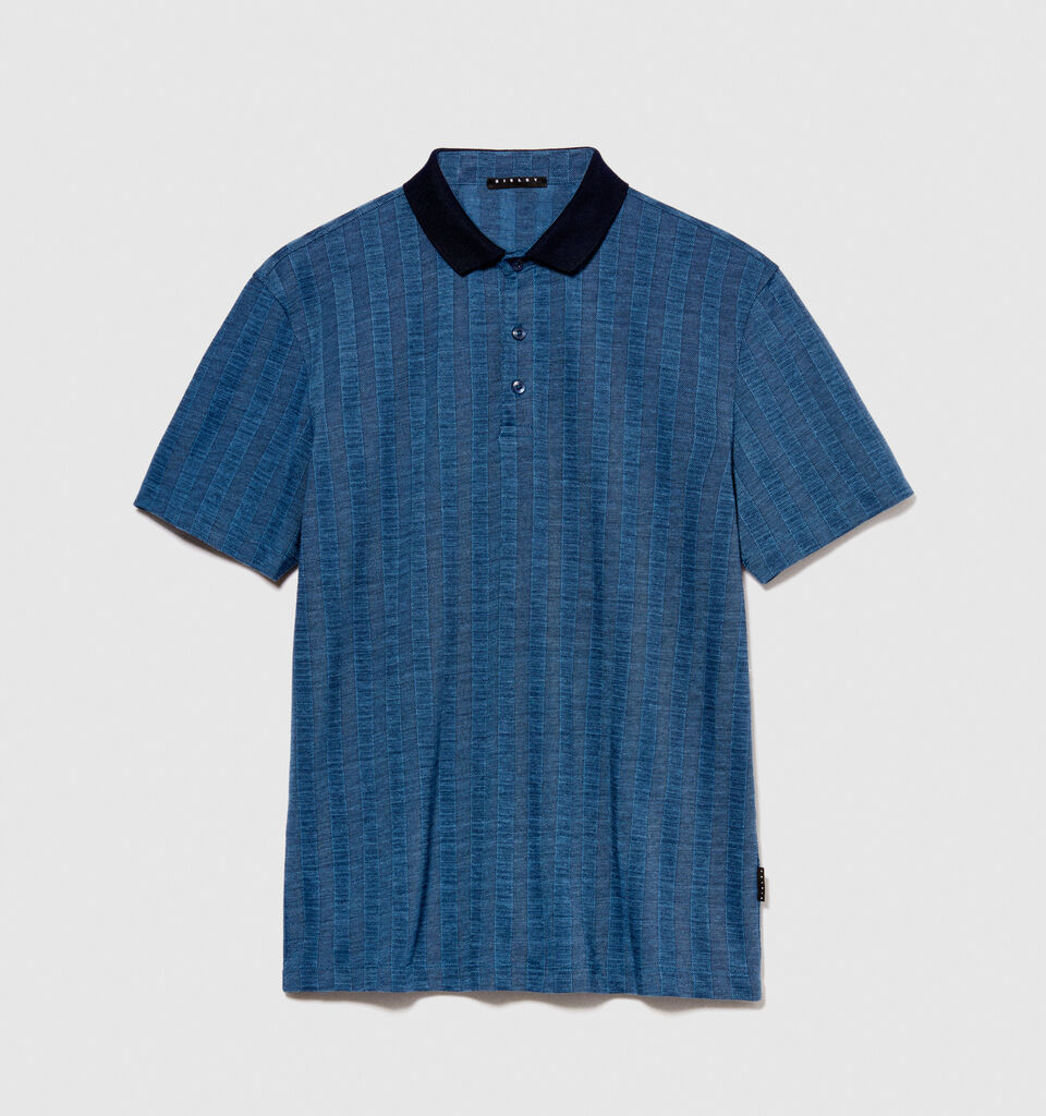 Knit polo - men's polos - Blue | Sisley image number 6